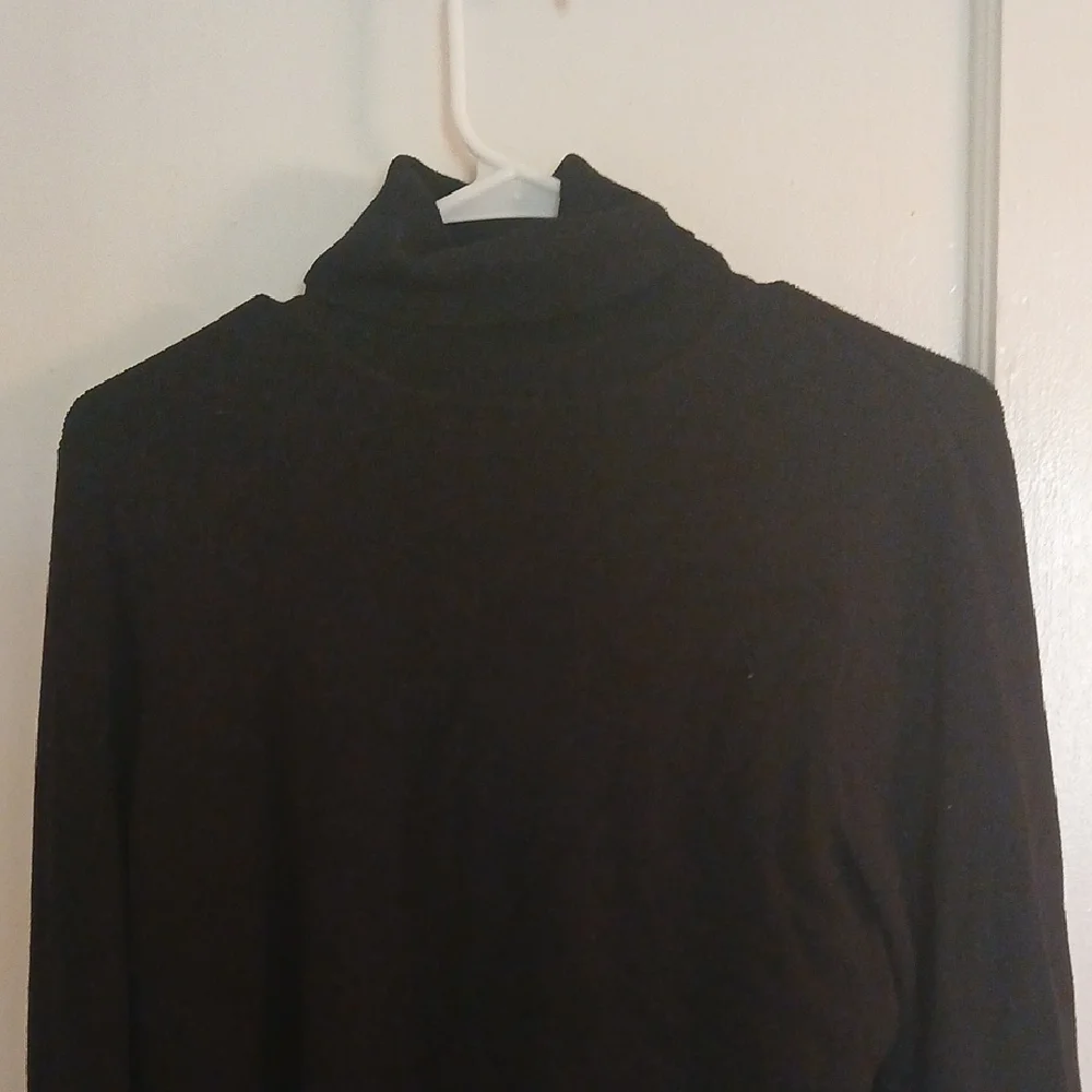 Chico' Black Turtle Neck Sweater Classic Knit - Picture 5 of 11